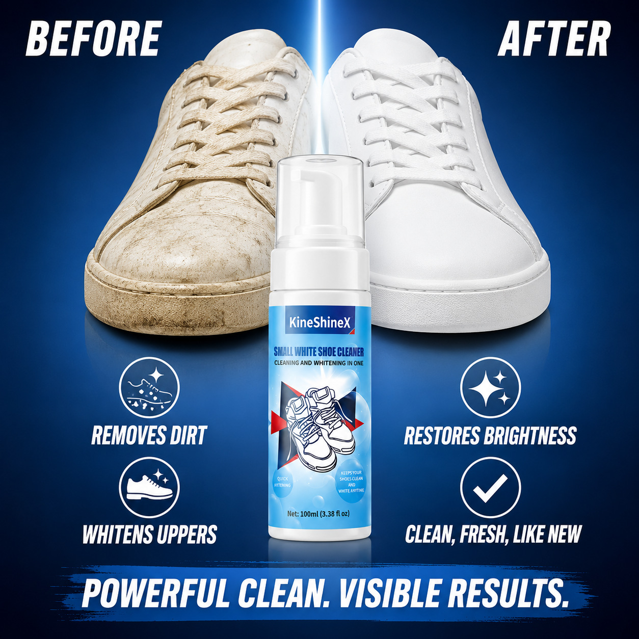 Sneaker Care Foam - Kit Pulitore per Scarpe Gihen, Detergente