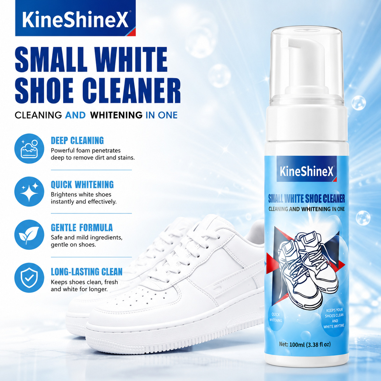 Kit Pulitore per Scarpe Gihen, - Sneaker Care Foam recensione e prezzo